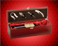 Rosewood Finish Single Wine Presentation Box with Tools
