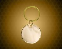 1 1/2 Inch Gold Blank Circle Brass Key Ring