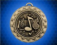 2 5/16 inch Gold Music Spinner Medal
