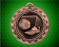 2 5/16 inch Bronze Soccer Spinner Medal