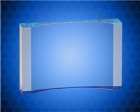 4 1/2 x 7 Inch Blue 1 Inch Thick Acrylic Crescent