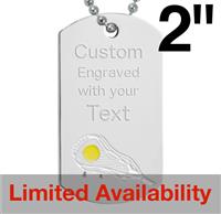Lacrosse Dog Tag - Yellow Ball