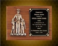 9 x 12 inch Wexford Series Police Award Plaque with Antique Bronze Policeman