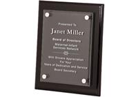 8 x 10 Inch Black Piano Finish Floating Acrylic Plaque