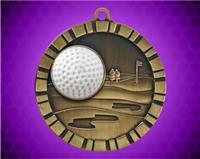 2 inch Golf 3-D Medal