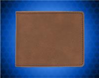 4 1/2 x 3 1/2 Dark Brown Leatherette Bifold Wallet