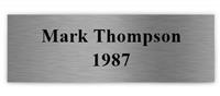 Printed Plaque Plate: Brushed Silver