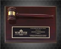 9 x 12 inch Rosewood Piano-Finish Gavel Plaque