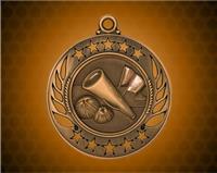 2 1/4 inch Bronze Cheerleader Galaxy Medal