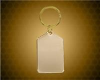 1 1/2 X 2 1/2 Gold Tablet Brass Key Ring