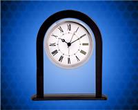 6 1/4 inch Black/Clear Glass Arch Clock