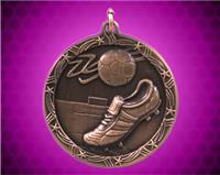 2 1/2 inch Bronze Soccer Shooting Star Medal