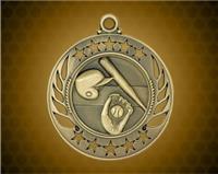 2 1/4 inch Gold Baseball Galaxy Medal