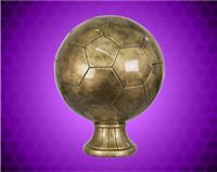 5 1/2 Inch Antique Gold Soccer Ball Resin