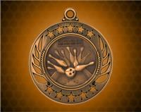 2 1/4 inch Bronze Bowling Galaxy Medal
