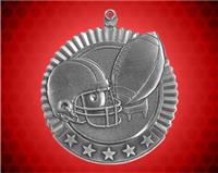 2 3/4 inch Silver Football Star Medal