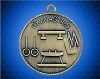 1 1/2 inch Gold Gymnastics Die Cast Medal