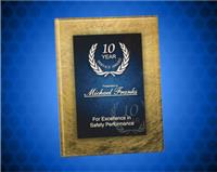 8 3/4 x 11 3/4 Gold/Blue Acrylic Art Plaque with Easel