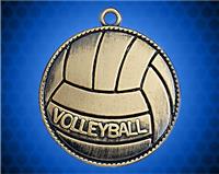 1 1/2 inch Gold Volleyball Die Cast Medal