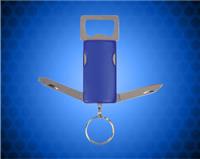 1 x 3 Blue 2-Tool Bottle Opener with Key Chain