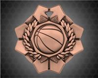 2 inch Bronze Basketball Imperial Medal