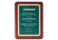 7 x 9 inch Emerald Rosewood Piano-Finish Plaque with Florentine Design Plate