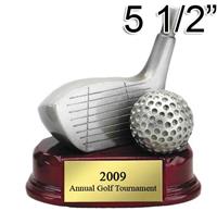Golf Driver Trophy with Piano Finish Base
