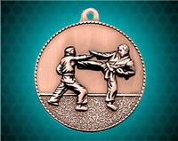 2 inch Bronze Karate Die Cast Medal