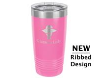 Polar Camel 20 oz. Pink Vacuum Insulated Tumbler w/Clear Lid