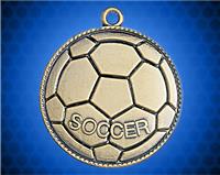 1 1/2 inch Gold Soccer Die Cast Medal