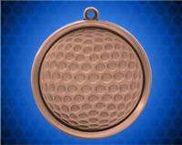 2 1/4 inch Bronze Golf Mega Medal