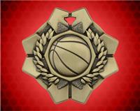 2 inch Gold Basketball Imperial Medal