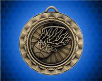 2 5/16 Inch Gold Basketball Spinner Medal