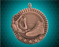 2 3/4 inch Bronze Wrestling Star Medal