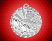 2 Inch Silver Swimming Bright Medal