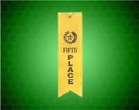 Yellow 5th Place Carded Ribbon