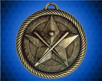 2 inch Gold Baseball Value Medal