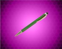 Green with Silver Trim Laserable Pen with Stylus