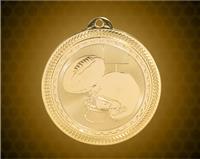 2 inch Gold Football Laserable BriteLazer Medal
