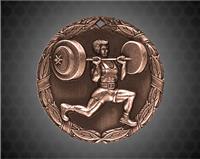 2 inch Bronze Weightlifter XR Medal