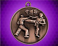 1 1/2 inch Bronze Karate Die Cast Medal