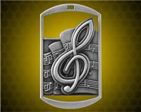 2 3/4 inch Silver Music DT Medal