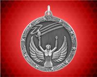 1 3/4 inch Silver Victory Shooting Star Medal
