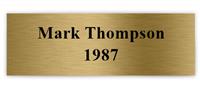 Printed Plaque Plate: Brushed Gold