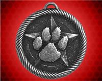 2 inch Silver Paw Print Value Medal