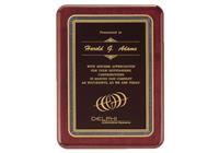 9 x 12 inch Rosewood Piano-Finish Plaque with Florentine Design Plate