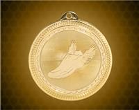 2 inch Gold Track Laserable BriteLazer Medal