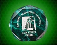 6 Inch Green Marble Octagon Acrylic Award