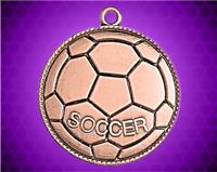 1 1/2 inch Bronze Soccer Die Cast Medal