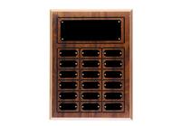 11 3/4 x 15 3/4 Inch Cherry Finish Perpetual Plaque (18 Plates)